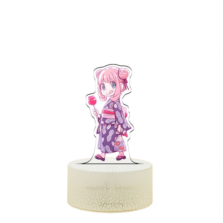 SPY×FAMILY acrylic night light 16 kinds of color changing remote control USB interface boxed 14X7X4CM white cracked base