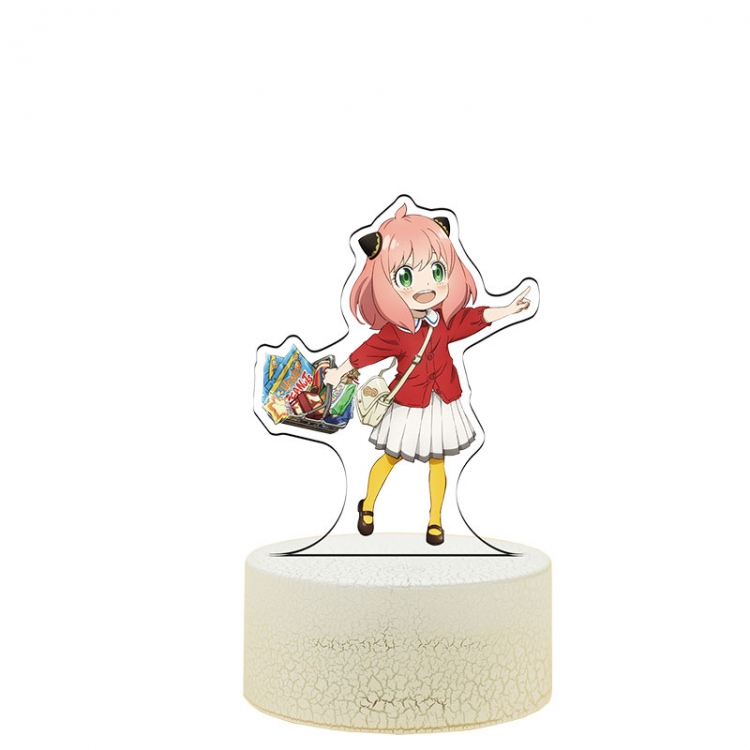 SPY×FAMILY acrylic night light 16 kinds of color changing remote control USB interface boxed 14X7X4CM white cracked base