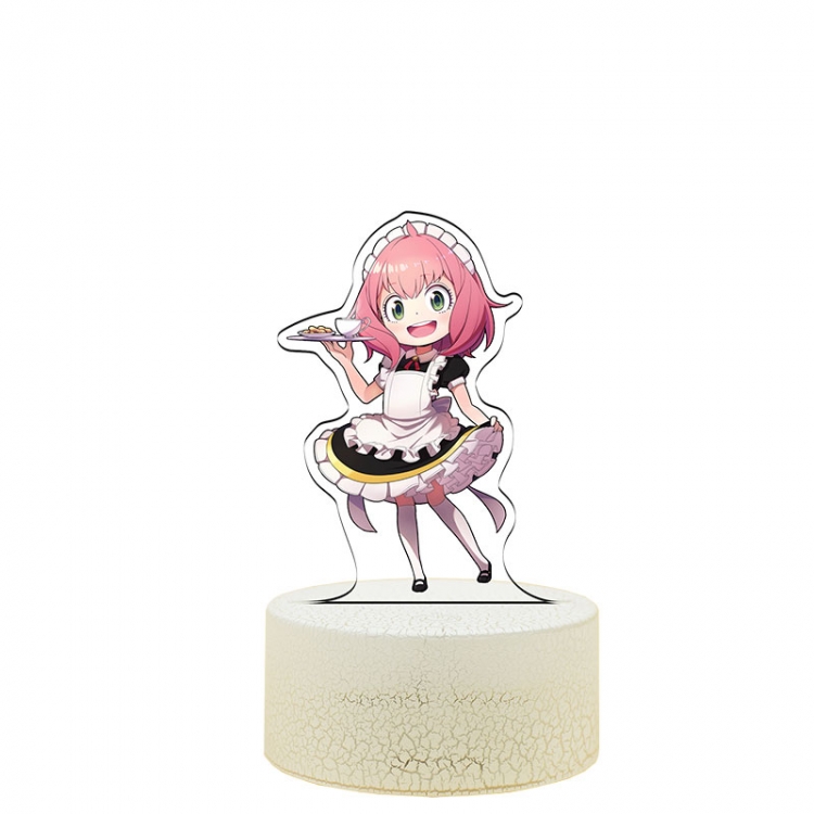 SPY×FAMILY acrylic night light 16 kinds of color changing remote control USB interface boxed 14X7X4CM white cracked base