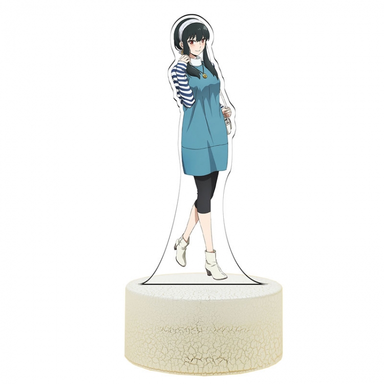 SPY×FAMILY Acrylic Night Light 16 Color-changing Remote Control USB Interface Box Set 19X7X4CM white cracked base