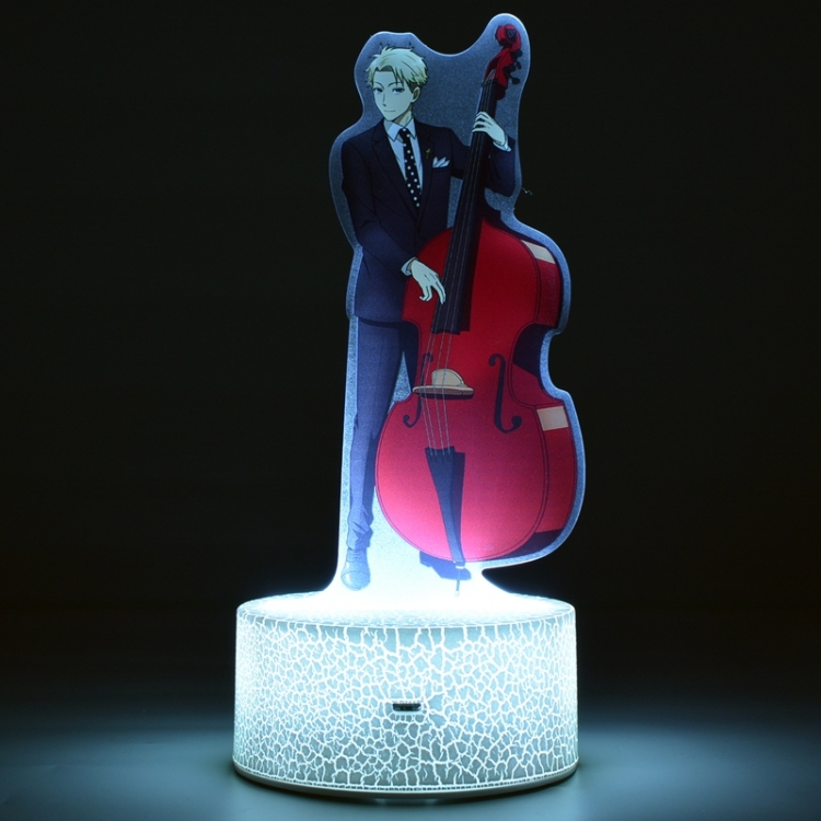 SPY×FAMILY Acrylic Night Light 16 Color-changing Remote Control USB Interface Box Set 19X7X4CM white cracked base