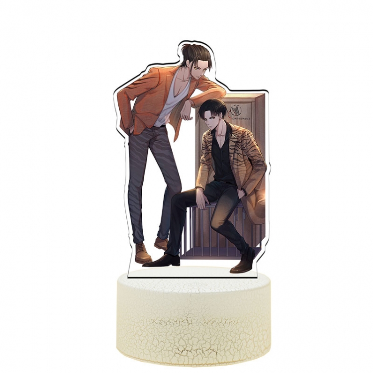 Shingeki no Kyojin special edition Acrylic Night Light 16 Color-changing USB Interface Box Set 19X7X4CM white base