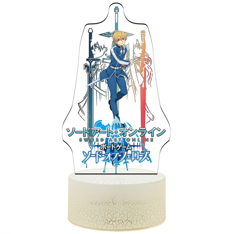 Sword Art Online Acrylic Night Light 16 Color-changing USB Interface Box Set 19X7X4CM white base