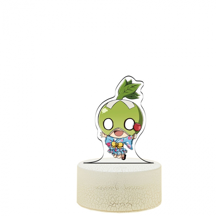 Dr.STONE Version Q Suika  Acrylic night light 16 kinds of color changing USB interface box 14X7X4CM white base