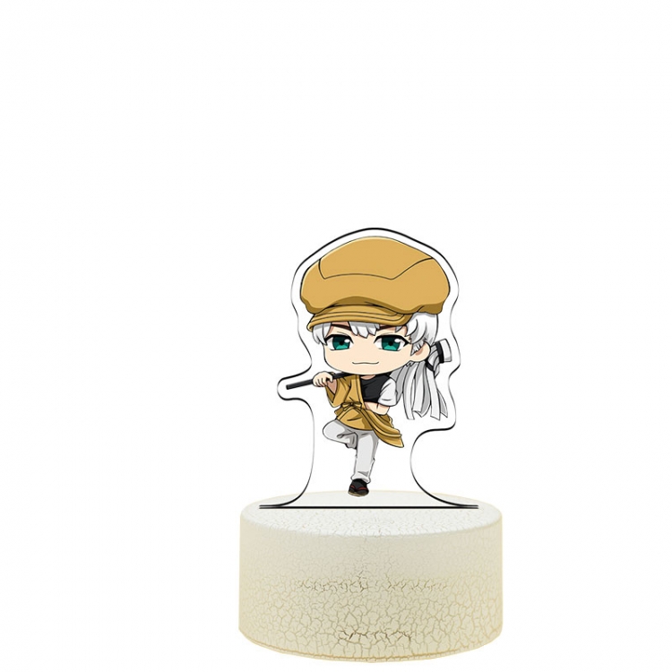 Dr.STONE Version Q Saionji.Ukyou  Acrylic night light 16 kinds of color changing USB interface box 14X7X4CM white base