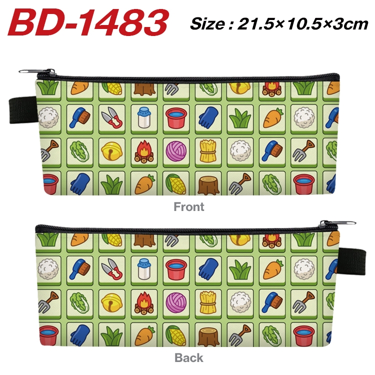 Sheep A Sheep Cartoon game PU leather zipper pen bag 21.5x10.5x3cm BD-1483