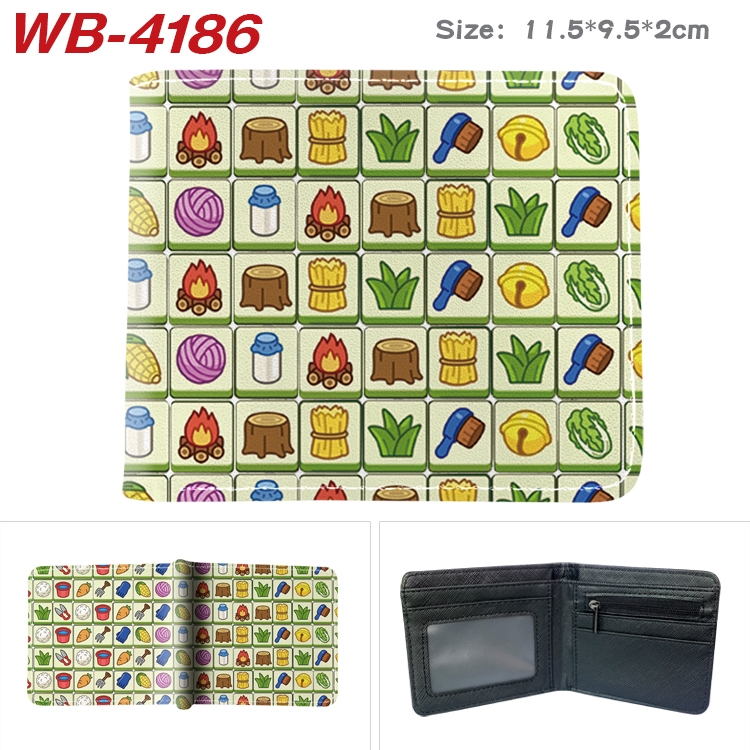 Sheep A Sheep Cartoon Game Color Half Fold Wallet 11.5X9X2CM WB-4186A