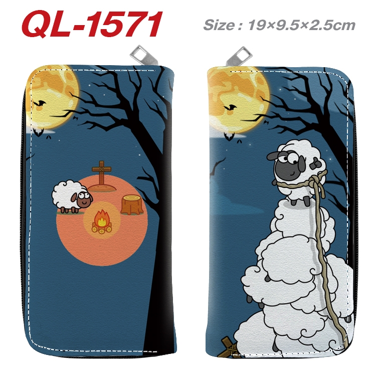 Sheep A Sheep Animation perimeter long zipper wallet 19.5x9.5x2.5cm QL-1571