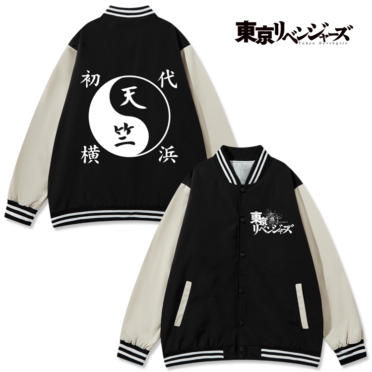 Tokyo Revengers Anime color blocking button top coat from M to 3XL