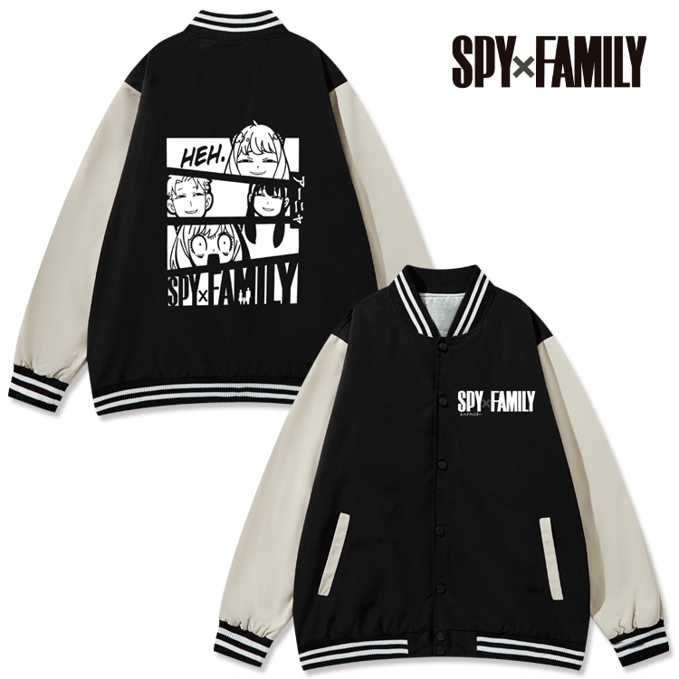 SPY×FAMILY Anime color blocking button top coat from M to 3XL