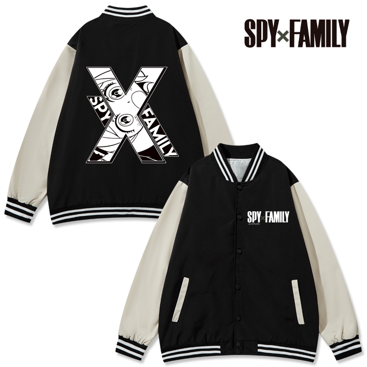 SPY×FAMILY Anime color blocking button top coat from M to 3XL