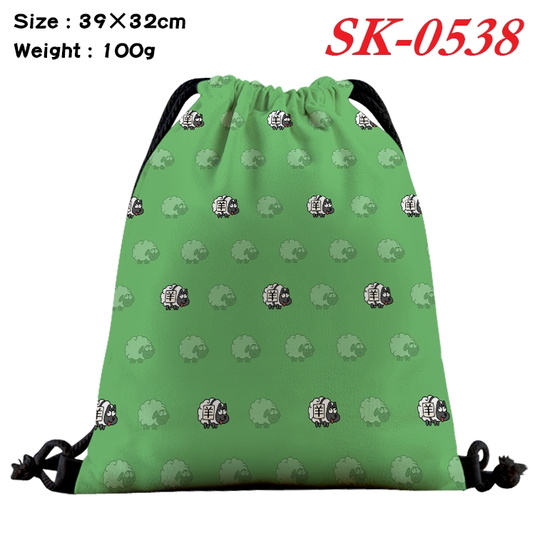 Sheep A Sheep cartoon Waterproof Nylon Full Color Drawstring Pocket 39x32cm  SK-0538
