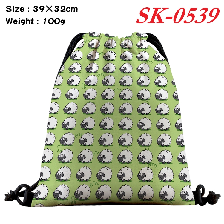 Sheep A Sheep cartoon Waterproof Nylon Full Color Drawstring Pocket 39x32cm SK-0539