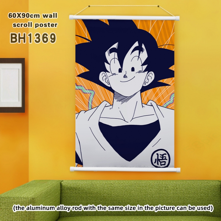 DRAGON BALL White Plastic rod Cloth painting Wall Scroll 60X90CM BH1369