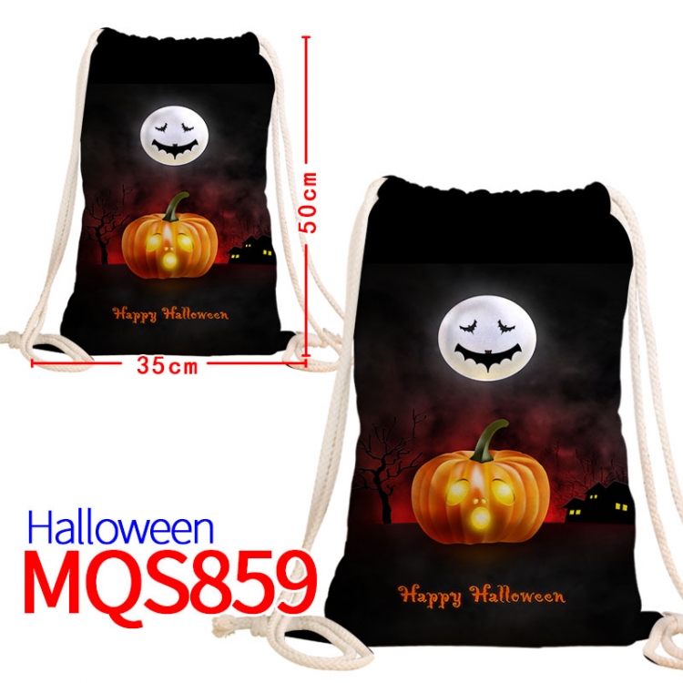 All Saints' Day Canvas drawstring bag 50x35cm MQS-859