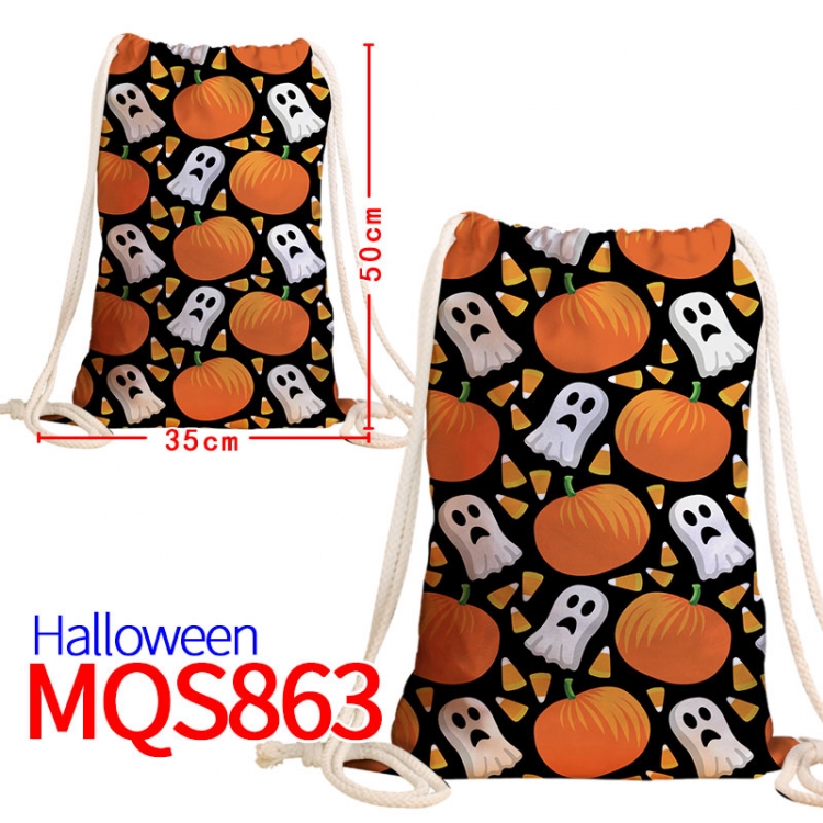 All Saints' Day Canvas drawstring bag 50x35cm MQS-863