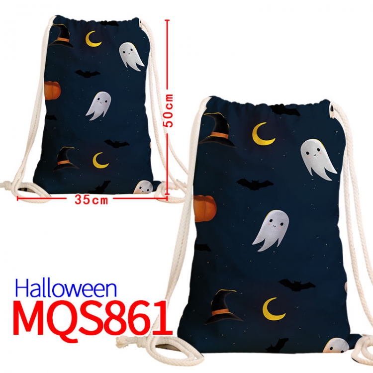 All Saints' Day Canvas drawstring bag 50x35cm MQS-861