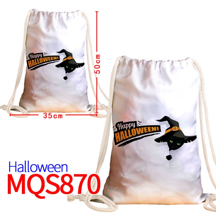 All Saints' Day Canvas drawstring bag 50x35cm MQS-870