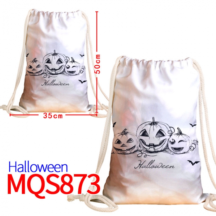 All Saints' Day Canvas drawstring bag 50x35cm  MQS-873