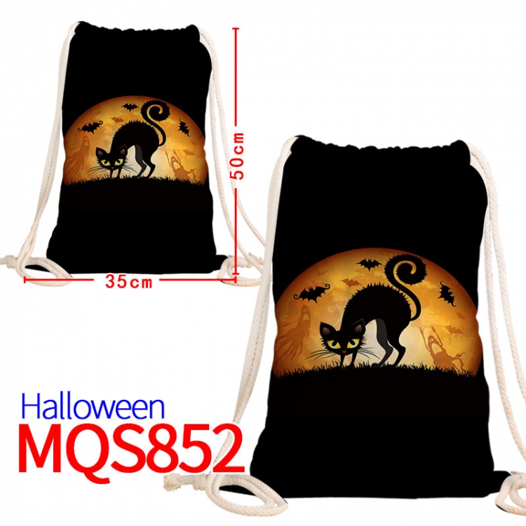 All Saints' Day Canvas drawstring bag 50x35cm MQS-852