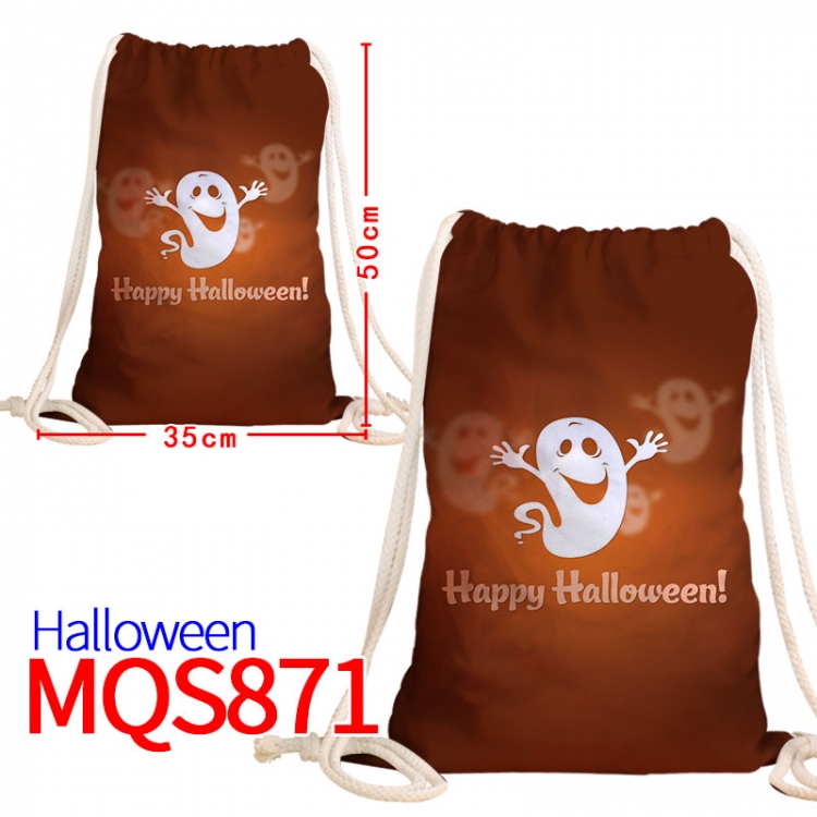 All Saints' Day Canvas drawstring bag 50x35cm MQS-871