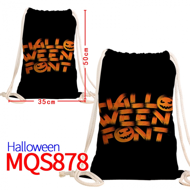 All Saints' Day Canvas drawstring bag 50x35cm MQS-878