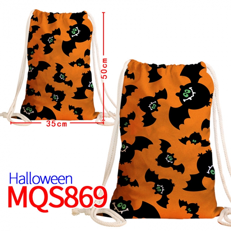 All Saints' Day Canvas drawstring bag 50x35cm MQS-869