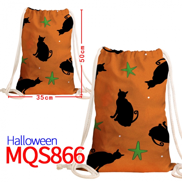 All Saints' Day Canvas drawstring bag 50x35cm MQS-866