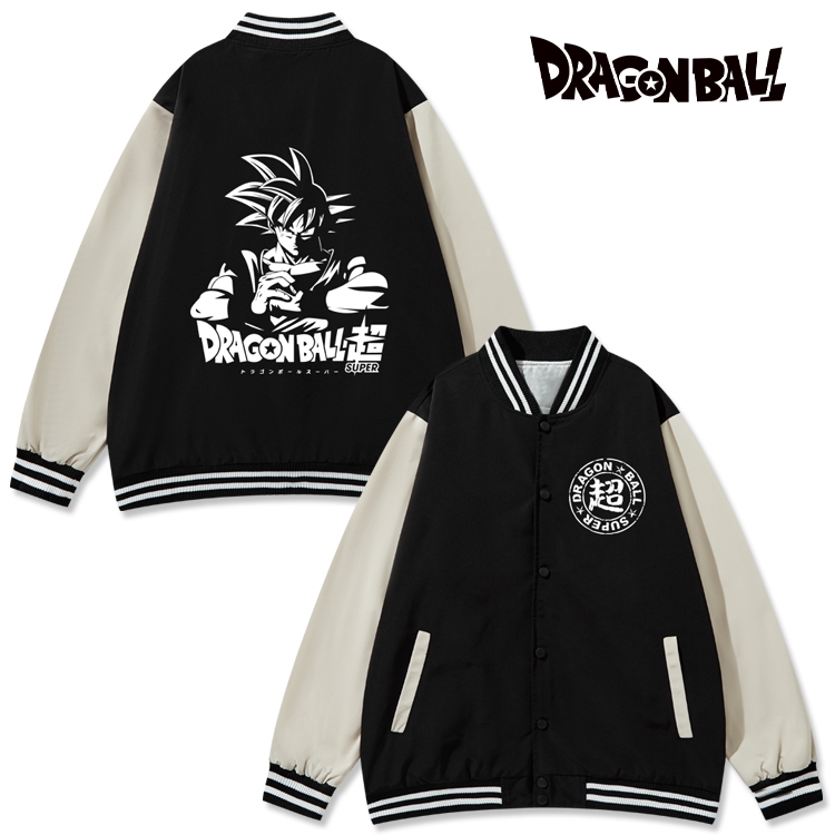 DRAGON BALL Anime color blocking button top coat from M to 3XL