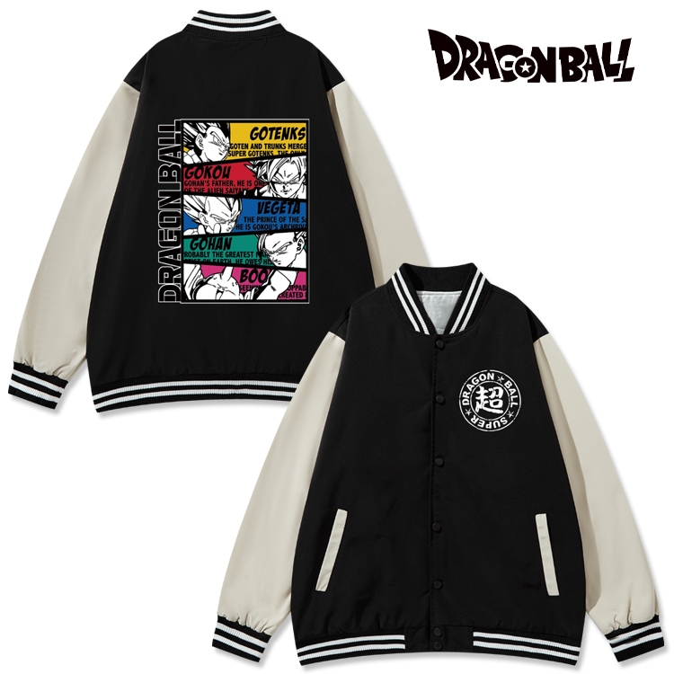 DRAGON BALL Anime color blocking button top coat from M to 3XL