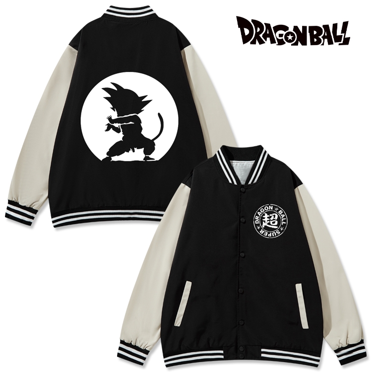 DRAGON BALL Anime color blocking button top coat from M to 3XL