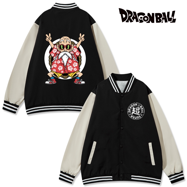 DRAGON BALL Anime color blocking button top coat from M to 3XL