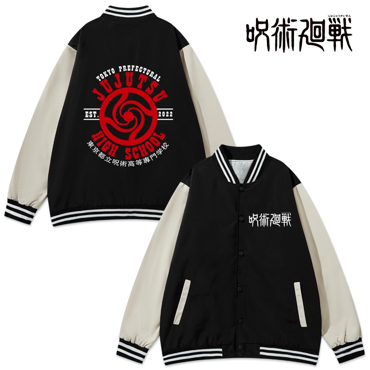 Jujutsu Kaisen Anime color blocking button top coat from M to 3XL