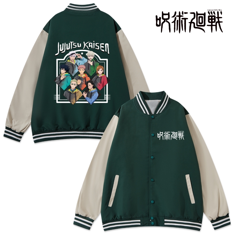 Jujutsu Kaisen Anime color blocking button top coat from M to 3XL