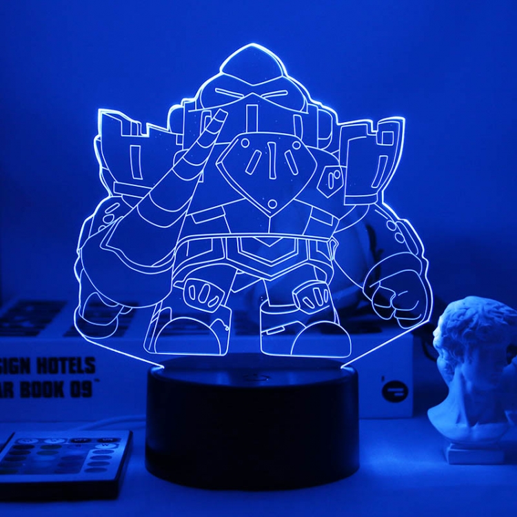 Brawl Stars European 3D night light USB touch switch colorful acrylic table lamp BLACK BASE 4524