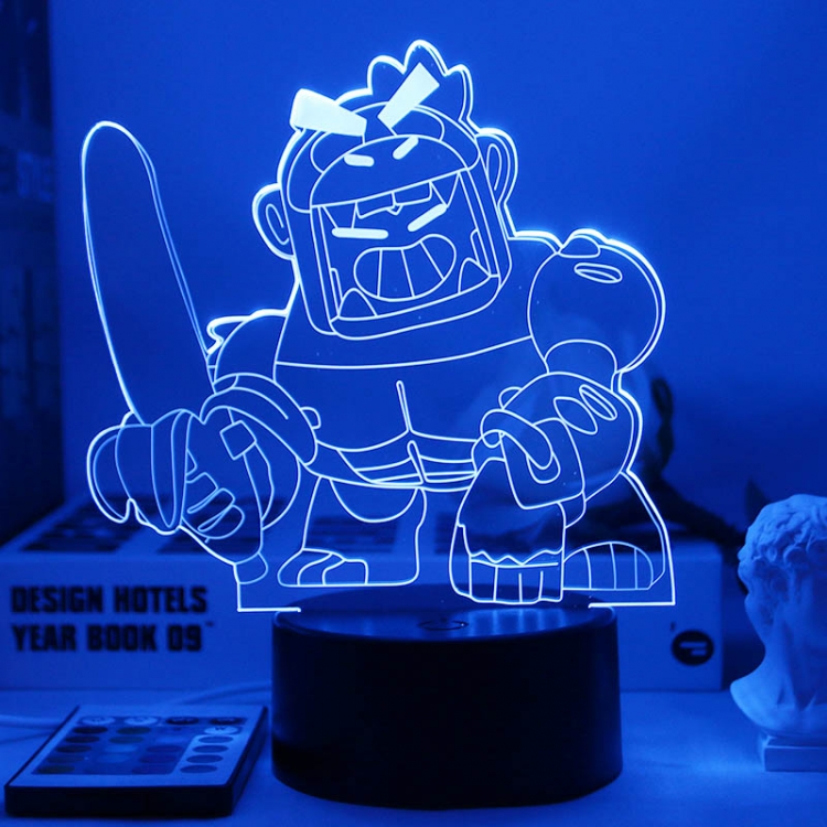 Brawl Stars European 3D night light USB touch switch colorful acrylic table lamp BLACK BASE 4583