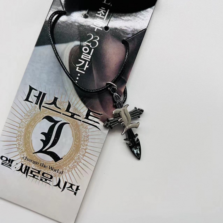 Death note Animation peripheral leather rope necklace pendant 307