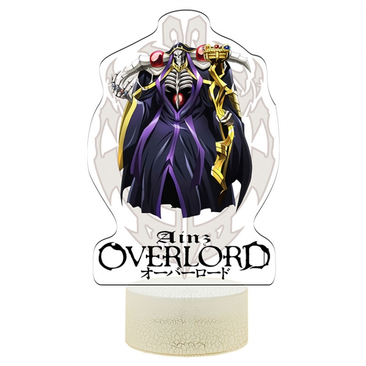 overlord Acrylic Night Light 16 Color-changing USB Interface Box Set 19X7X4CM white base