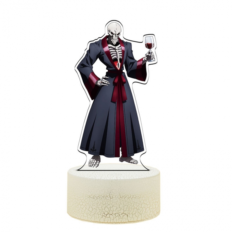 overlord Fourth Season Acrylic Night Light 16 Color-changing USB Interface Box Set 19X7X4CM white base