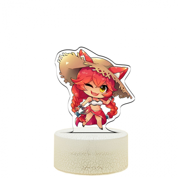 overlord Fourth Season Version Q Acrylic night light 16 kinds of color changing USB interface box 14X7X4CM white base