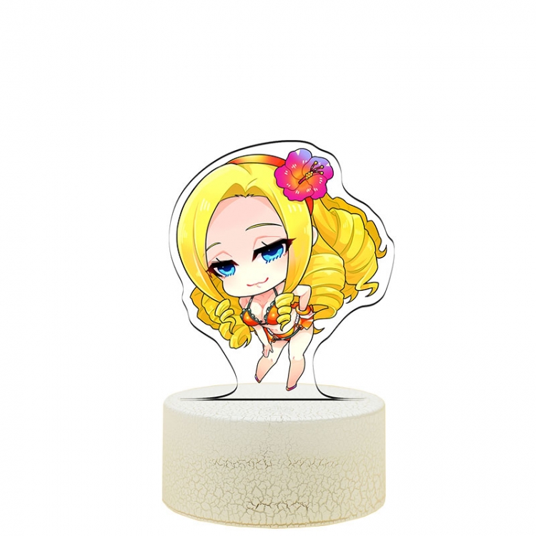 overlord Fourth Season Version Q Acrylic night light 16 kinds of color changing USB interface box 14X7X4CM white base