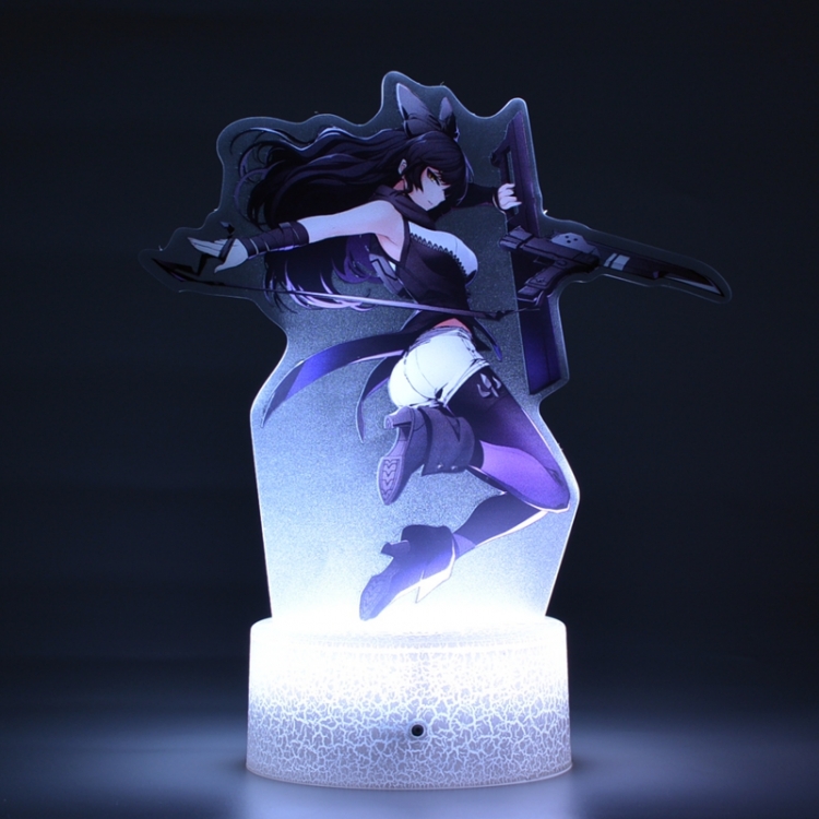 RWBY Acrylic Night Light 16 Color-changing USB Interface Box Set 19X7X4CM white base