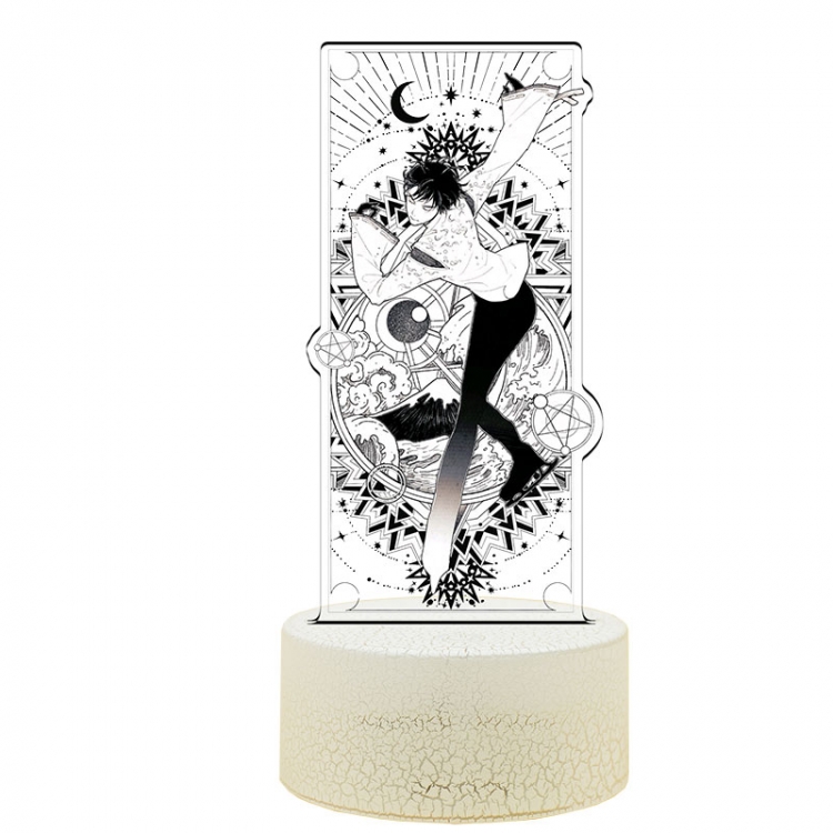 Hanyu-Yuzuru Acrylic Night Light 16 Color-changing USB Interface Box Set 19X7X4CM white base