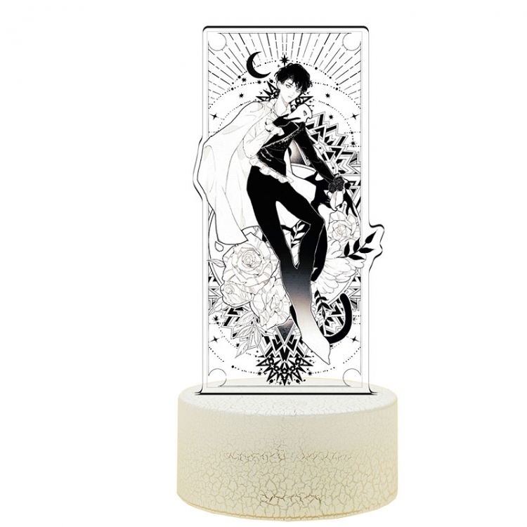 Hanyu-Yuzuru Acrylic Night Light 16 Color-changing USB Interface Box Set 19X7X4CM white base