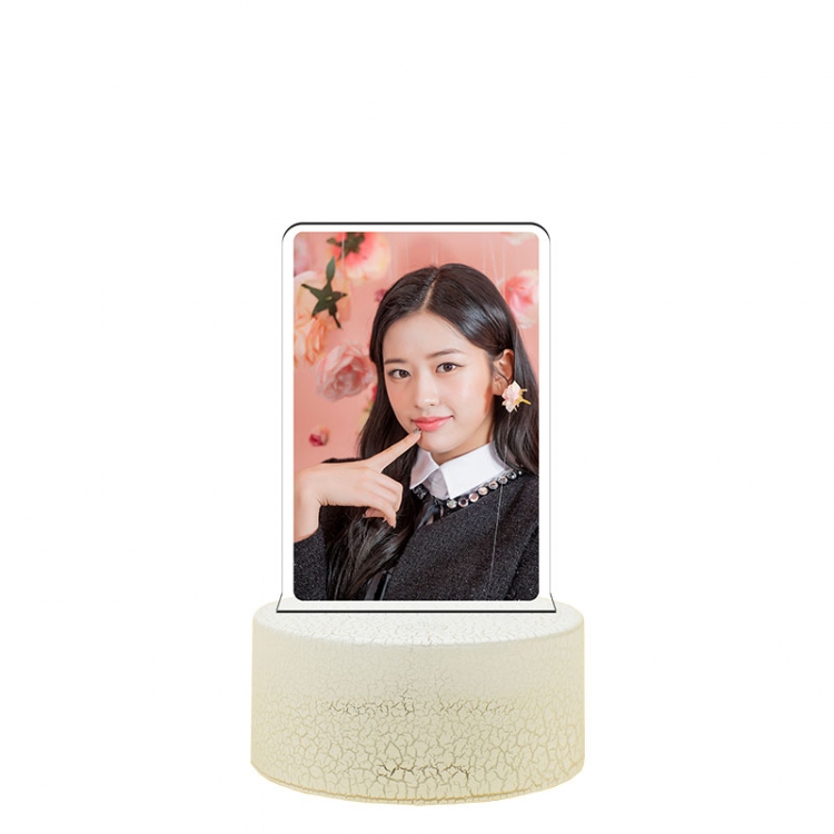 IVE Acrylic night light 16 kinds of color changing USB interface box 14X7X4CM white base