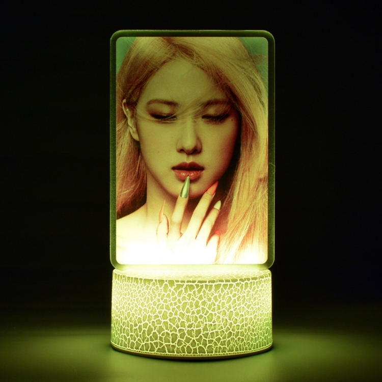 BLACKPINK Acrylic night light 16 kinds of color changing USB interface box 14X7X4CM white base