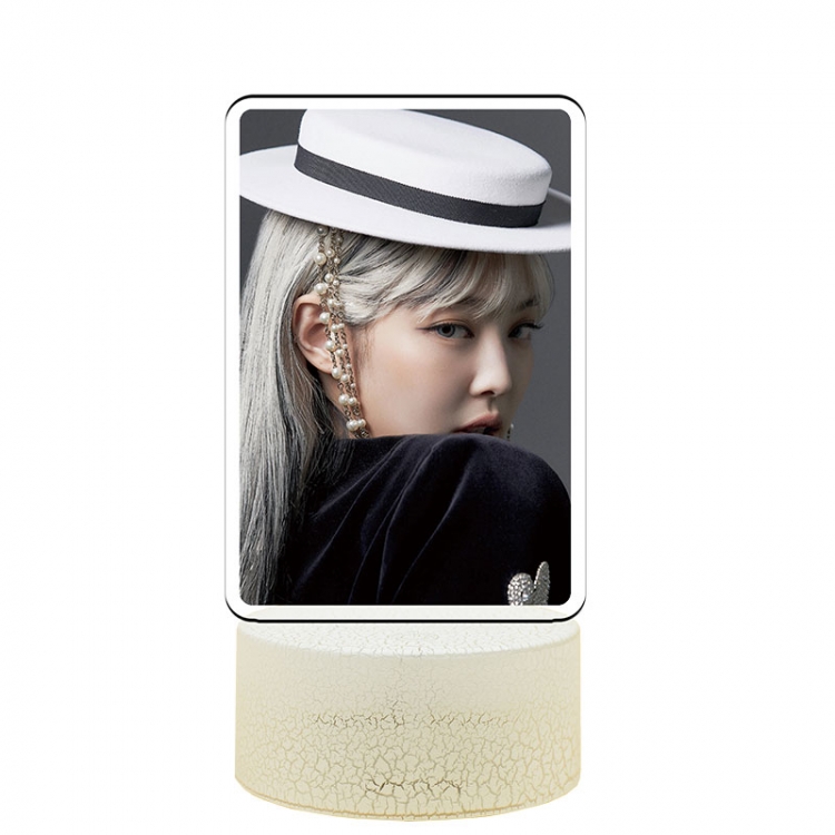 BLACKPINK Acrylic night light 16 kinds of color changing USB interface box 14X7X4CM white base