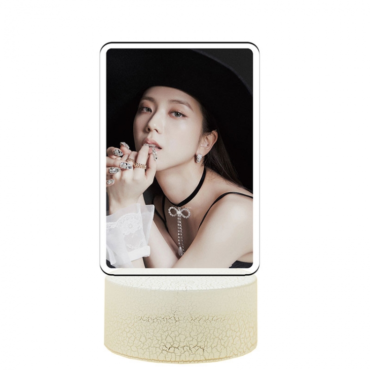 BLACKPINK Acrylic night light 16 kinds of color changing USB interface box 14X7X4CM white base