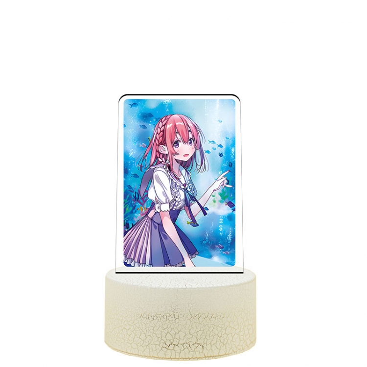 Rent-A-Girlfriend Acrylic night light 16 kinds of color changing USB interface box 14X7X4CM white base