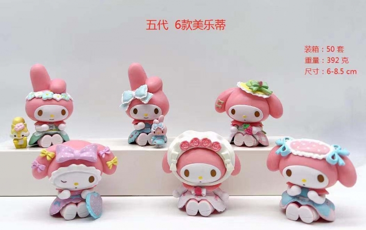 Melody  5代 Bagged Figure Decoration Model  6-8.5cmcm a set of 6